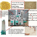 Máquinas de molienda de arroz con cáscara de producción de arroz de 1 tonelada / hora